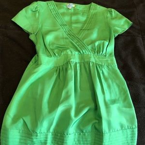 Green Silk Maternity Blouse